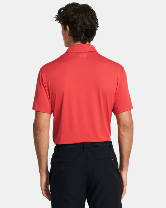 เสื้อโปโล UA Playoff 3.0 Fitted สำหรับผู้ชาย in Red image number 1